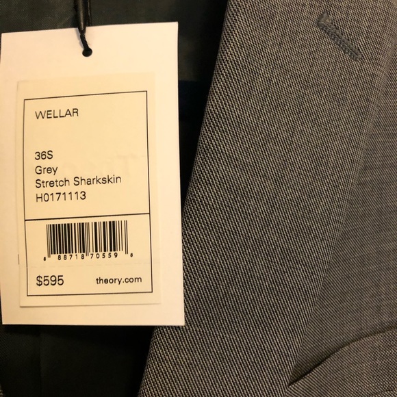 Theory Wellar Gray Sharkskin Jacket - Picture 3 of 8